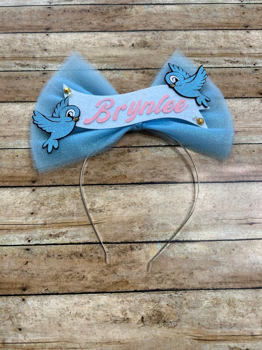 NEW A Proper Princess Cinderella Name Headband "Brynlee"